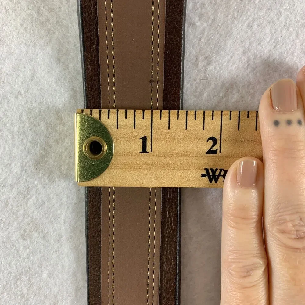 Wrangler Mens Genuine Leather Belt Sz 46 Brown 2 Tone Casual Western Rugged Work
